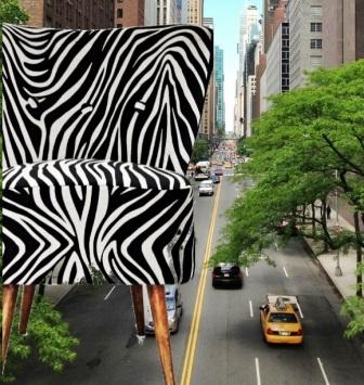 Fancy: Sessel mit Zebramuster cocktailsessel mit zebramuster, Zebrasessel